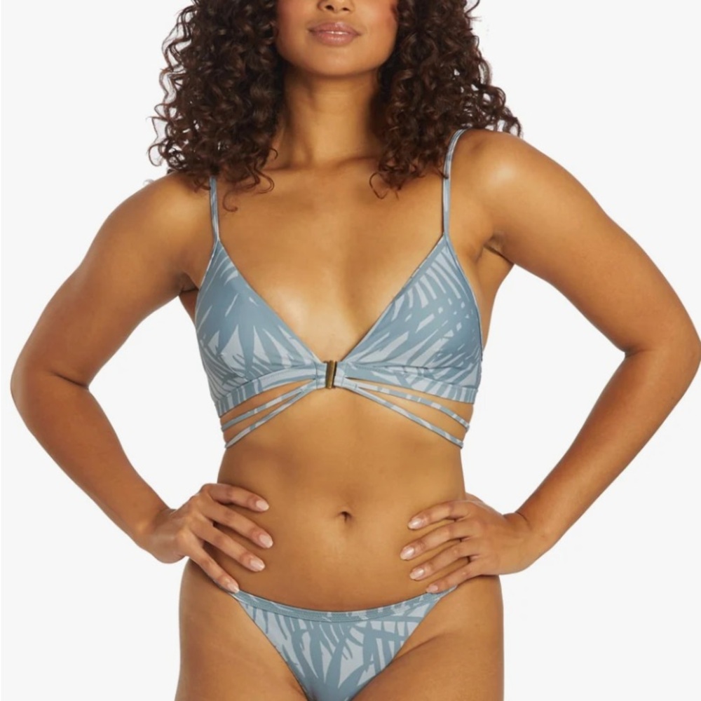 Blue Patterned Bikini Set
